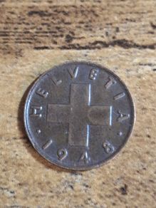 Switzerland, 1 Rappen 1948 B Coin - free standard postage