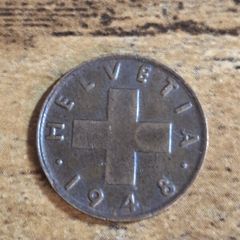 Switzerland, 1 Rappen 1948 B Coin - free standard postage