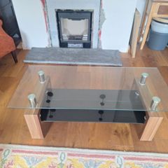 Glass TV stand/ coffee table