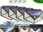 4x 100 LED Outdoor Solar Power Wall Light PIR Motion Sensor Garden Security Lamp