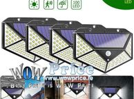 main image for ad 4x 100 LED Outdoor Solar Power Wall Light PIR Motion Sensor Garden Security Lamp