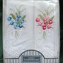 two cambric handkerchiefs with hand embroidery new in packaging Image 3