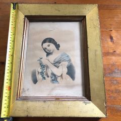 gold framed of girl 19th century