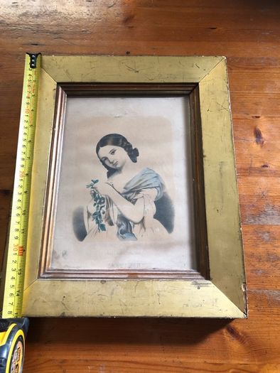 gold framed of girl 19th century
