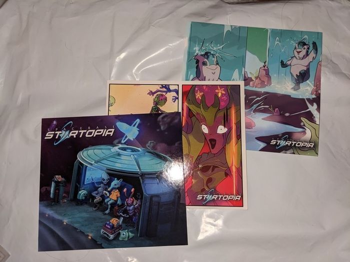 Gaming posters, manuals, DLC codes, art, post cards