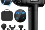 Muscle Massage Gun,TYIAUS Massage Gun Deep Tissue,30 Speeds Powerful Percussion Massager,Portable Muscle Gun,6 Massage Heads,LCD Touch Screen, Handheld Body Massager for Muscle Pain Relief,Relax (FREE POSTAGE)