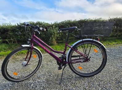 Noxon Breeze Girls' Bike - 26", 7-Speed Hub Gears, Lights & Basket