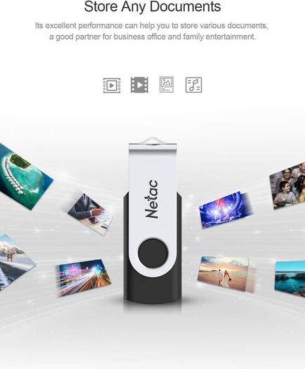 64GB USB 2.0 Flash Drive, Swivel Design Memory Sticks, Pen Drive, Usb Sticks for Data Storage, Zip Drive and jump Drive with LED Light