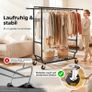 Heavy-Duty Double Clothes Rack on Wheels, 283kg Capacity, 4 Castors (2 Lockable), Durable Metal Garment Rail, Easy Assembly Image 6