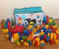 Mega Bloks First Builders Bundle + Storage Bag | Big Starter Set for Toddlers