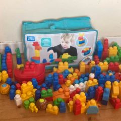 Mega Bloks First Builders Bundle + Storage Bag | Big Starter Set for Toddlers