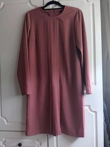 YAS Long-Sleeve Dress with Vertical Pleating