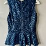 Sequined peplum top uk8 Image 4