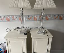 2 tables and 2 lamps