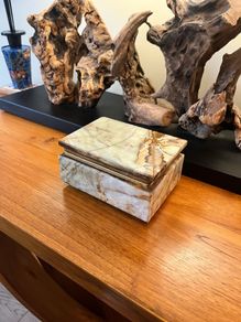 Vintage Italian Oynx Jewellery Box