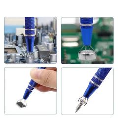 Multi-functional Ic Chip Remover Electronic Component Jewelry Picking Tool Bga Chip Clip Cross Screwdriver Aluminum Alloy Handle