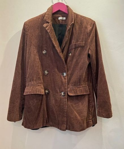 Brown velvet blazer, size 10