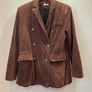 Brown velvet blazer, size 10 Image 3
