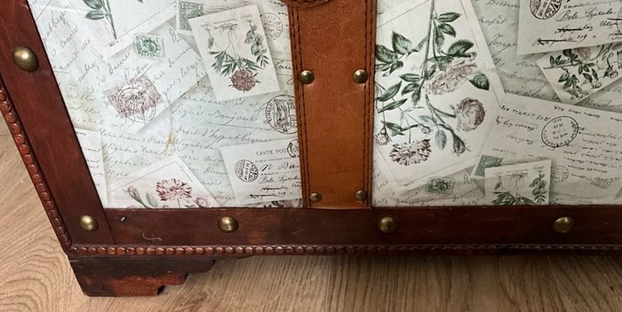 Large Decorative Wooden Trunk