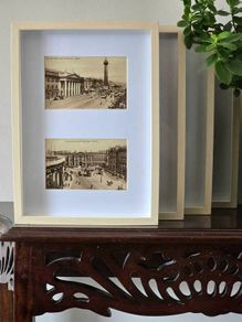 4 Framed Vintage Dublin Postcard Displays 8 Historic Views