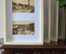 4 Framed Vintage Dublin Postcard Displays 8 Historic Views