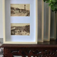 4 Framed Vintage Dublin Postcard Displays 8 Historic Views