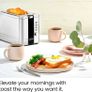 NEW SALE |  2 Slice Toaster, 7 Shade Settings, Stainless Steel, 2 Slice with Extra-Wide Slots, Thick Bread and Bagel Toaster, Reheat, Defrost, Cancel, Lift Lever Image 5