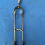 Vintage brass fire tongs Image 2