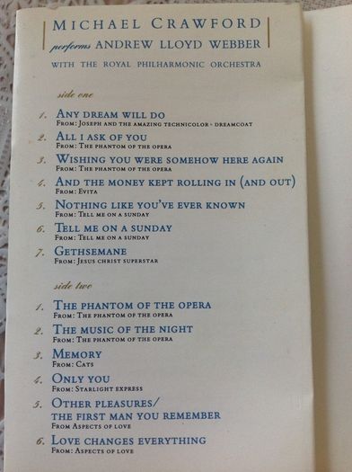 Michael Crawford performs Andrew Lloyd Webber.