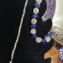 Glittery Beaded Necklace, Bracelet and Earrings Set Image 6