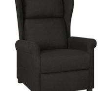 Recliner Chair Black Fabric