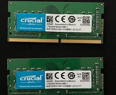 RAM memory: 2x 8GB Crucial DDR4 2400MHz SO-DIMM - 16GB Matching Pair