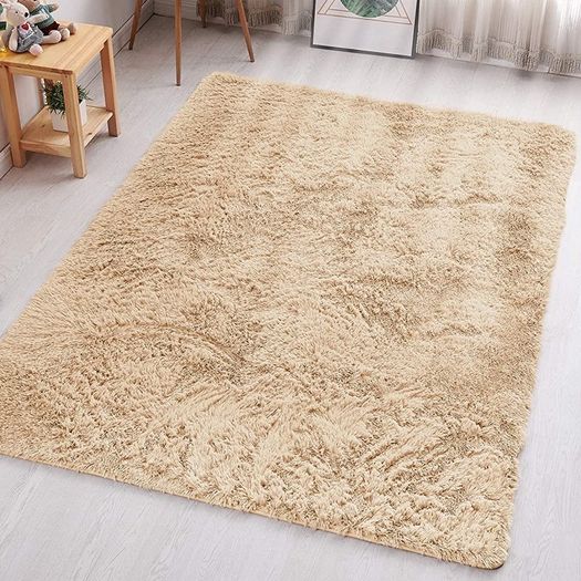 Rugs Living Room - Grey Area Rugs for Bedroom Anti Slip - Modern Super Soft Thick Pile Small Fluffy Shaggy Rug Non Shedding, 50cm x 80 cm MULTIPLE SIZES/COLOURS AVAILABLE (FREE POSTAGE)