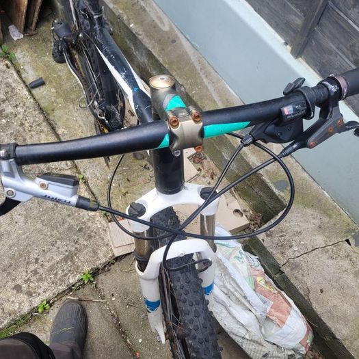 CUBE Mountain Buke, parts only. Handlebar, grips, tyre