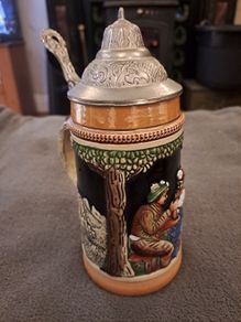 Vintage German Lidded Beer Stein DBGM