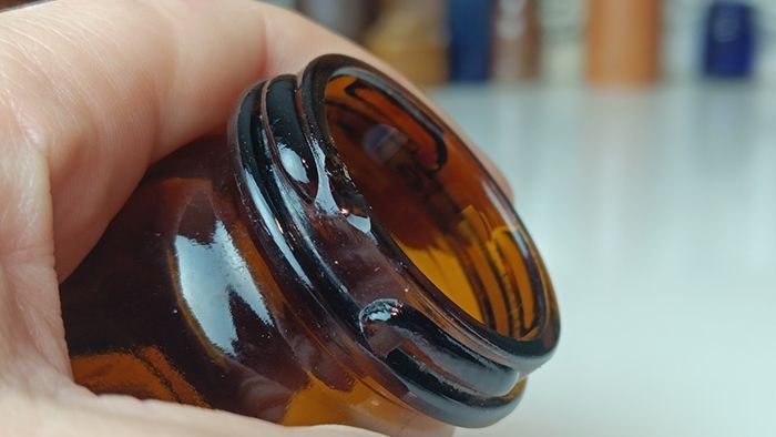 485 - Set of 5 Vintage Brown Amber Glass Screw Top Collectible Decorative Bottles