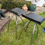 Black leather stools Image 2