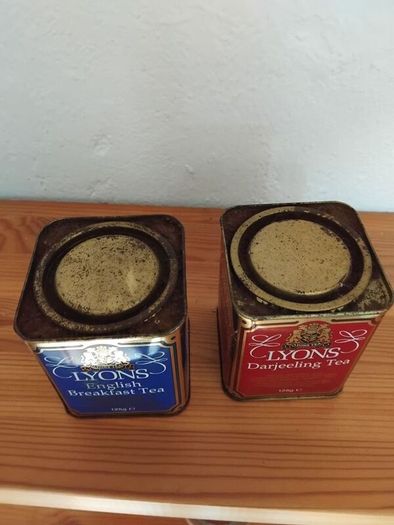 3 Vintage Lyons Tea Tins 1997 Full, Unopened!