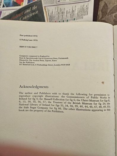 Ireland.  Past Into Present. By Padraig Lane. First Edition Large Volume Hardback With Dustjacket In Good Condition.  See Photos For Same.