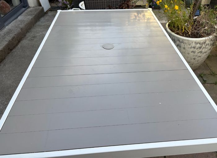 Garden dining table Ikea Segeron - white / beige