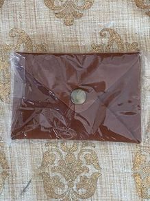 Rustic Pine leather business card holder