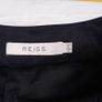 Reiss Black Button Front Gathered High Waisted Flared Mini Skirt 6UK/34EU Image 2