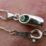 18K white Gold Plated Pendant and Chain 3,4g Image 4