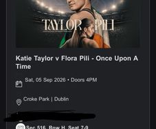 3 Katie Taylor Premium Box Tickets