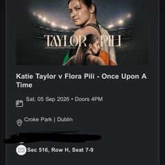 3 Katie Taylor Premium Box Tickets