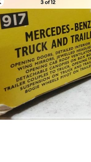 Dinky / Meccano 917. Mercedes truck and trailer. LP1920.