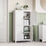 Bathroom cabinet with 4 Doors Classic White Image 2