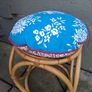 Vintage Rattan/Bamboo stool/side Table Image 3