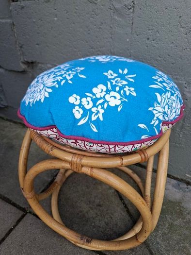 Vintage Rattan/Bamboo stool/side Table