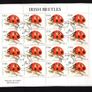 2003 Ireland Irish Beetles (41c Ladybird, 50c Leaf Beetle, 57c Great Diving Beetle, E1Green Tiger Beetle) Commemorative Stamp Sheetlet Plate 1A1A1A1A Fine CDS Used with Dublin cancel of 1st April 2003 (First day of issued) on envelope extract Image 2